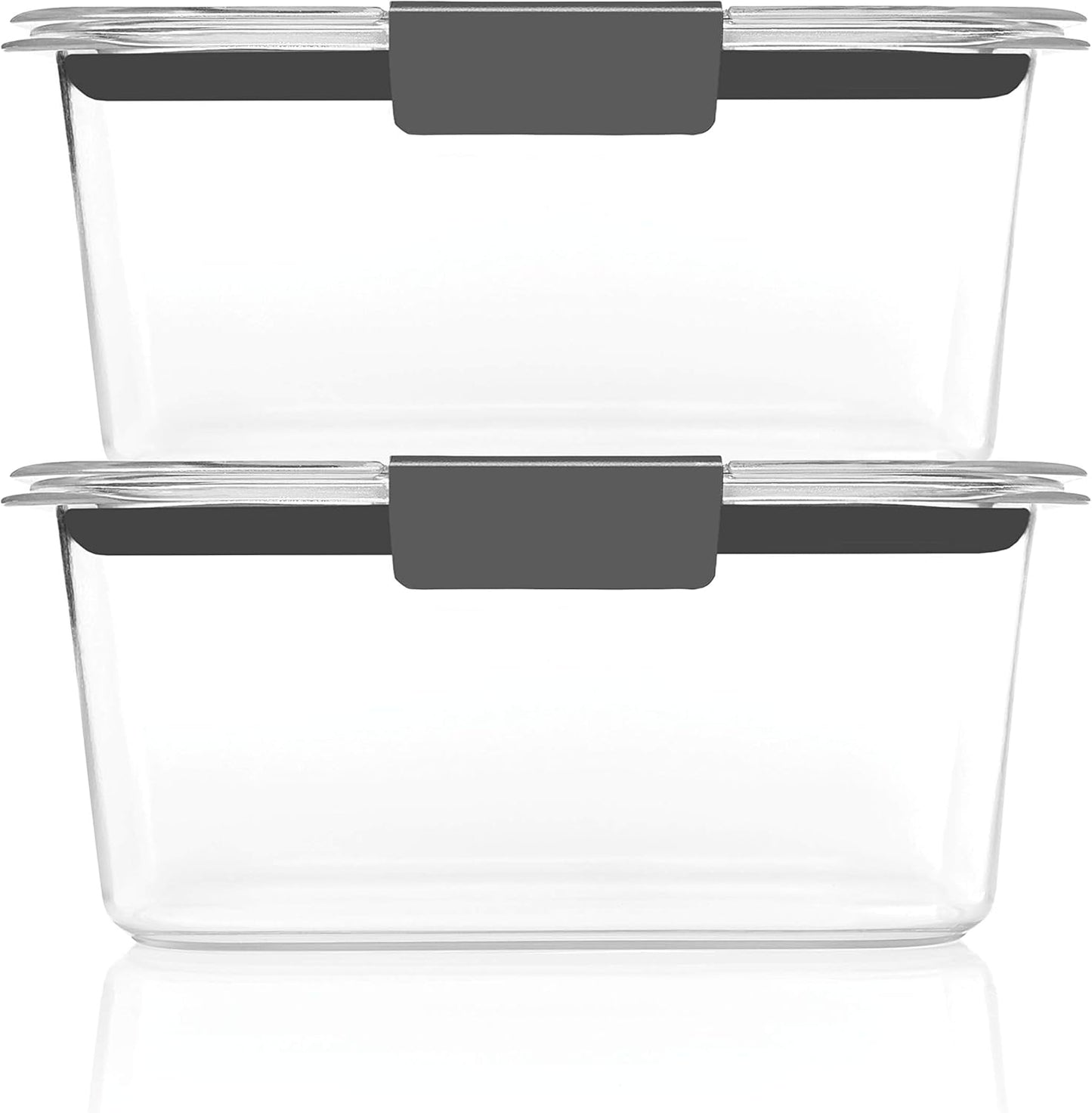 Rubbermaid Brilliance Food Storage Containers - BPA-Free, Airtight & Leak-Proof, 4.7 Cup, 2-Pack