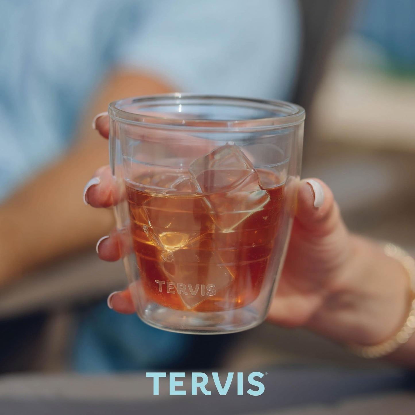 Tervis Tennis Clay Court Collection Brown Grip Doubles Made in USA Double Walled Insulated Tumbler Travel Cup Keeps Drinks Cold & Hot, 12oz, Brown Grip Doubles