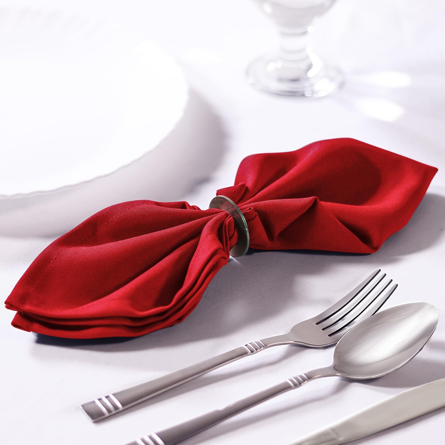 Utopia Home Red Cloth Napkins (12 Pack, 20x20 Inches), Ideal Dinner Napkins for Party, Wedding and Lunch/Dinner