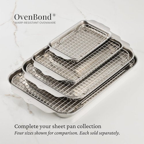 Hestan - OvenBond Collection - 13" x 18" Tri-Ply Clad Stainless Steel Half Sheet Pan
