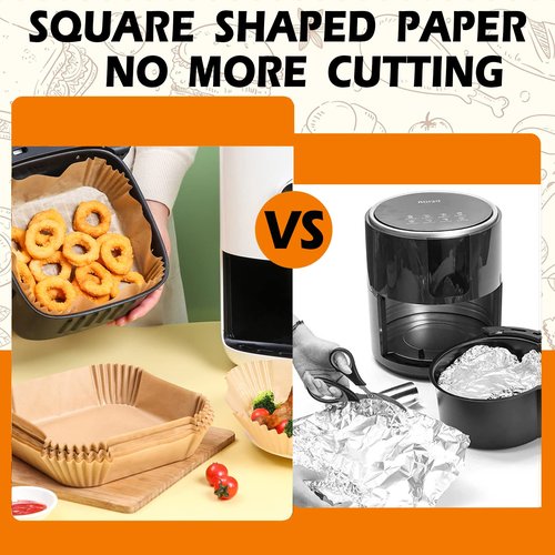 Air Fryer Liners 4QT for Chefman Air Fryer, Airfryer Liners Disposable 7.1 Inch Air Fryer Paper Liners for Instant Pot Vortex Plus 4QT Air Fryers, 150PCS