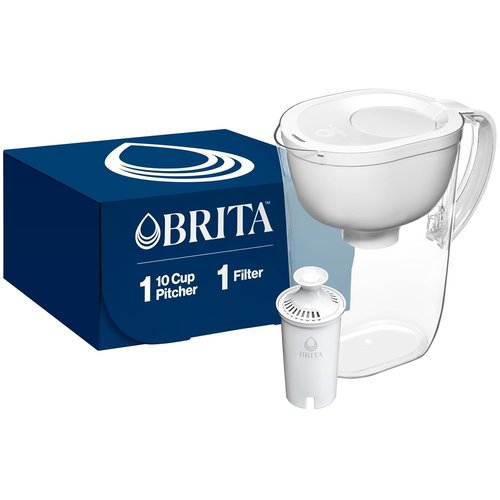 Brita Large Water Filter Pitcher - BPA-Free 10-Cup Capacity with SmartLight Indicator | Includes 1 Filter