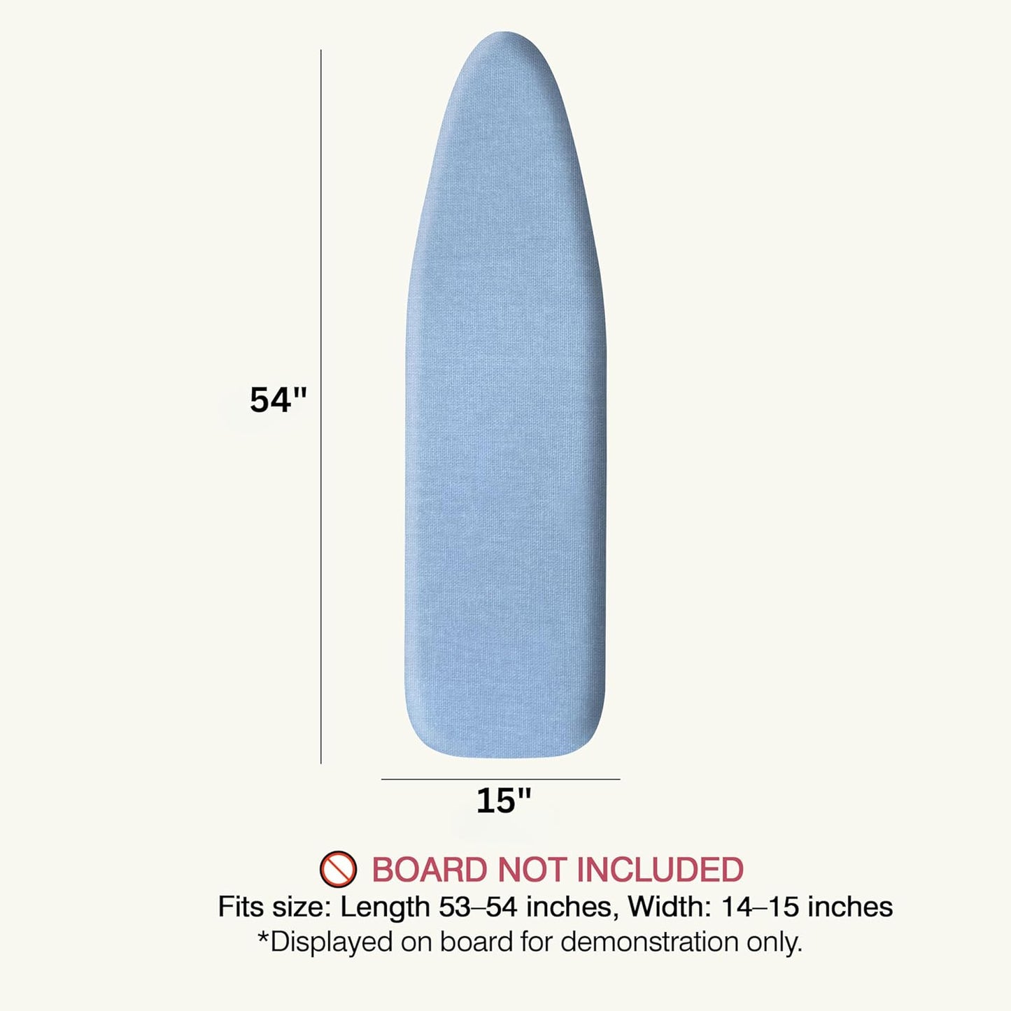 UniSimp Ironing Board Cover - Extra Thick Natural Cotton, Scorch & Stain Resistant | 15"x54", Heatproof Blue