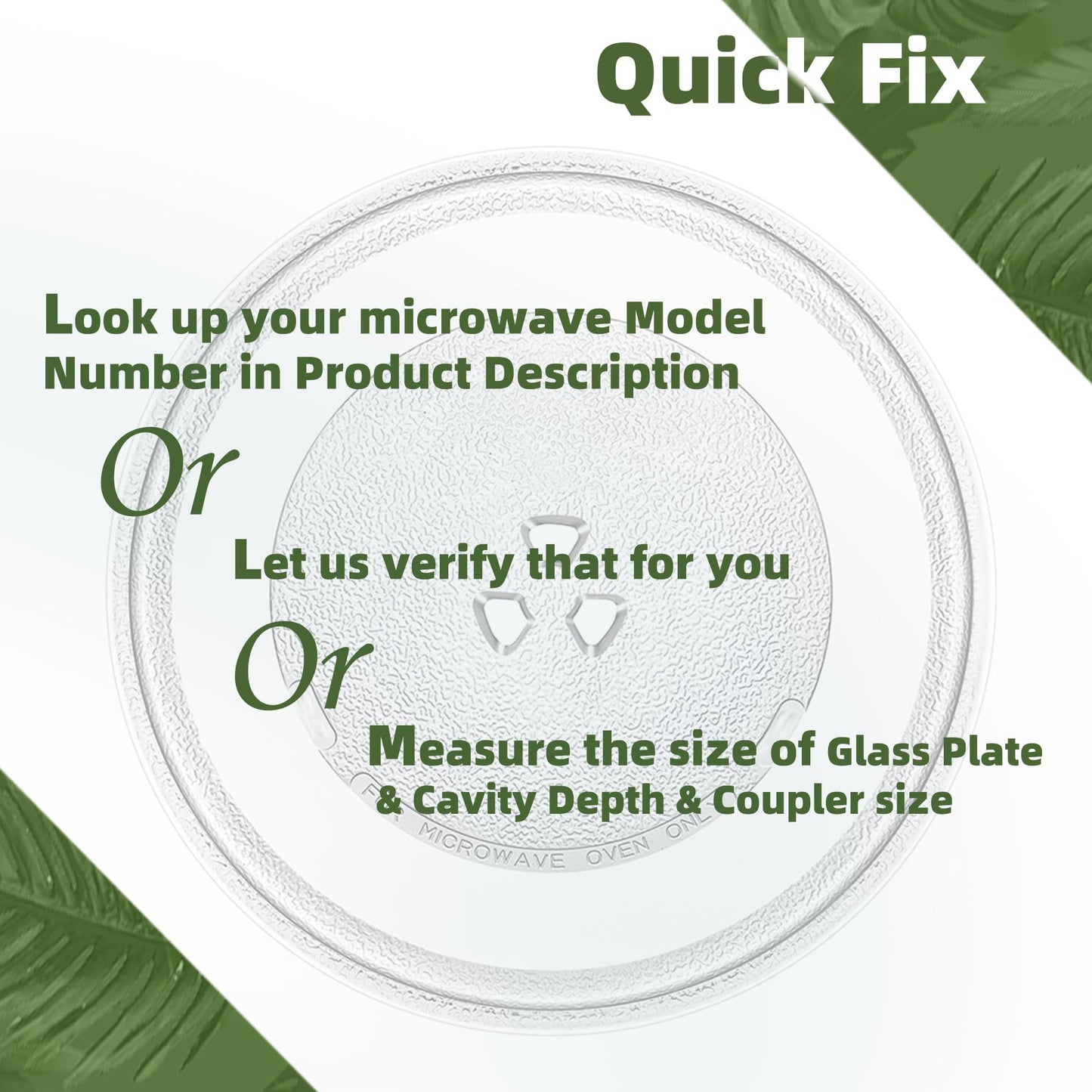 Gemroom 10" Microwave Turntable Compatible with GE WB49X10229 WB49X0688, 10 inch Replacement Microwave Glass Plate for Magic Chef MP-3517203600