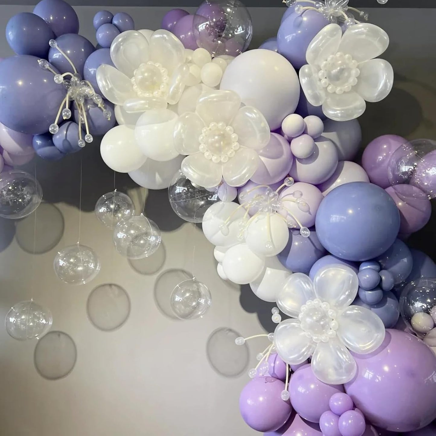 Voircoloria Pastel Purple Balloon Garland Kit - 90 Pack in Various Sizes for Graduation, Weddings & Parties