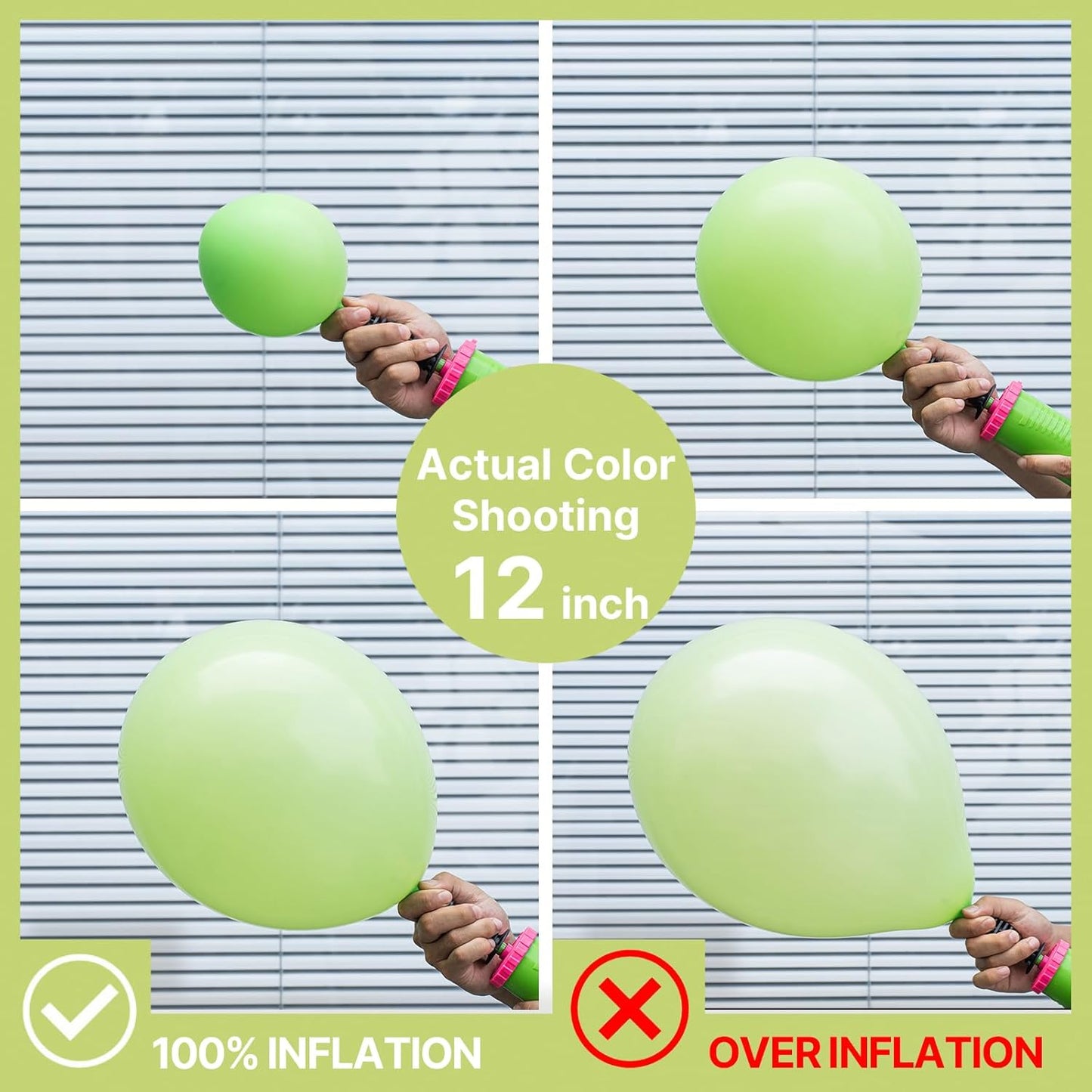 PartyWoo Lime Green Balloons - 100pcs 12 Inch Latex Helium Balloons for Graduation & Birthday Decor