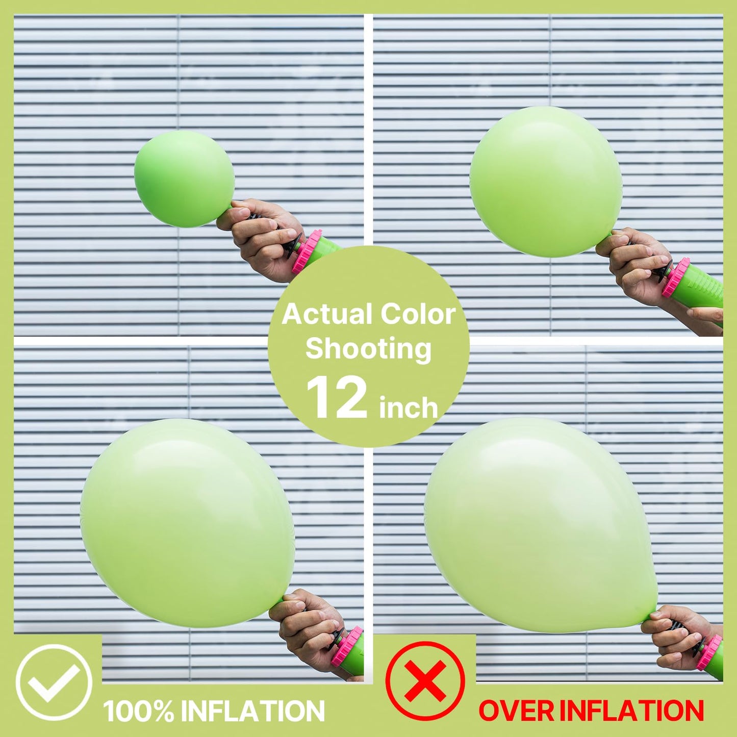 PartyWoo Lime Green Balloons 100 pcs Different Sizes of 36 18 12 10 5 Inch Neon Yellowish Light Green Latex Balloon Arch Kit Garland for Graduation Halloween Summer Birthday Party Decorations Green-Y6