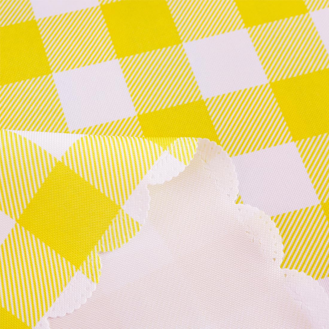 MANGATA CASA 2PCS Yellow Gingham Tablecloth for Rectangle Tables-Checkered Table Cloth Waterproof Kitchen & Table Linens-Polyester Buffalo Plaid Wrinkle Free Table Cover(Light Yellow 60x84in)