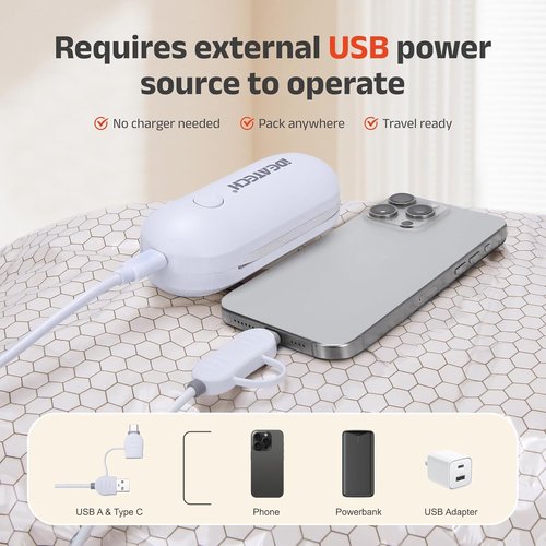 IDEATECH Travel Vacuum Bags - 15 Pack with USB Pump | Space Saver Compression Bags for Clothes - 5S, 5M, 5L Sizes