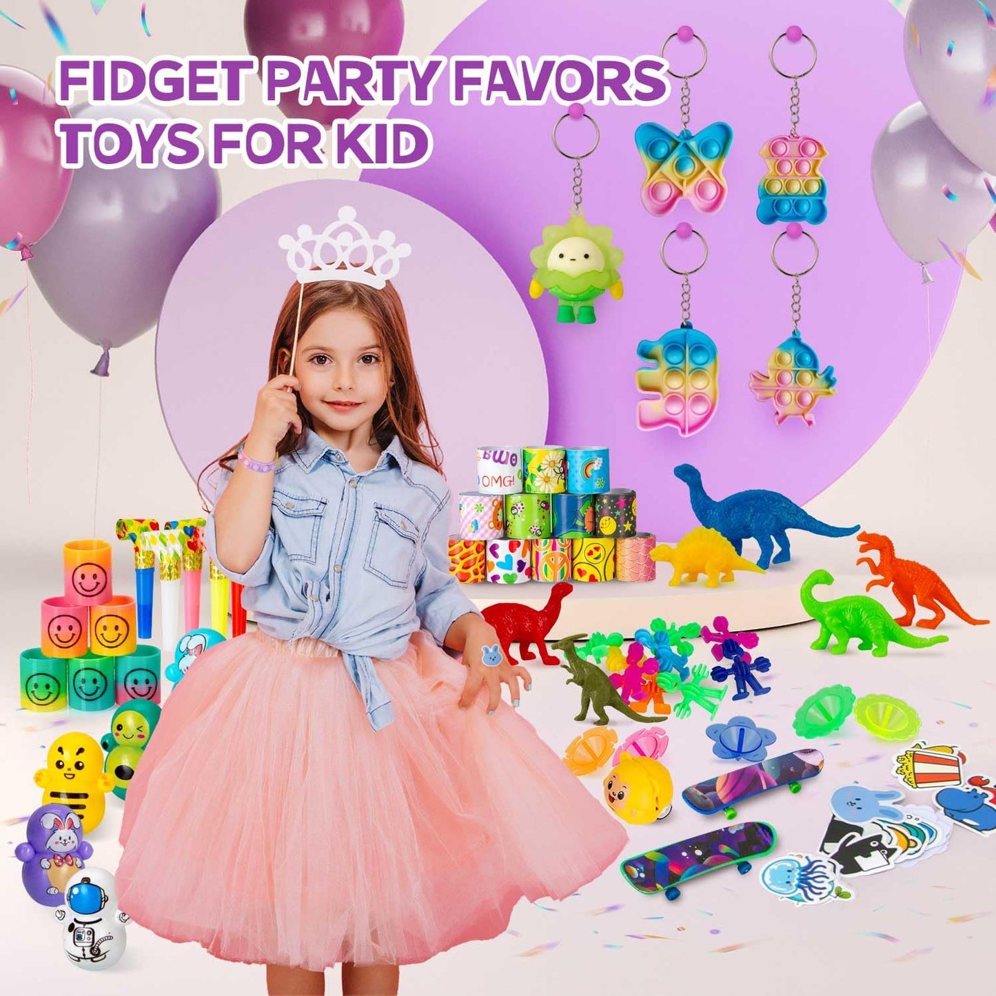 Party Favors for Kids | 179 Pcs Goodie Bags Stuffers - Fun Pinata & Treasure Box Toys