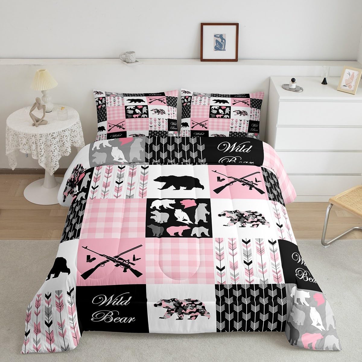 jejeloiu Baseball Comforter Set Twin Size Kids Camo American Flag Comforter for Boys Girls Teens Camouflage Bedding Set Breathable Baseball Games Duvet Set Room Decor Quilt Set
