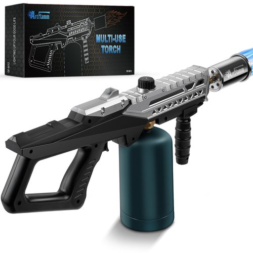 ARTFLAMM Powerful Grill Torch Gun | Propane Torch Gun, Adjustable Flamethrower | Blowtorch for BBQ, Camping, Charcoal Lighter & Fire Starter, 800,000BTU