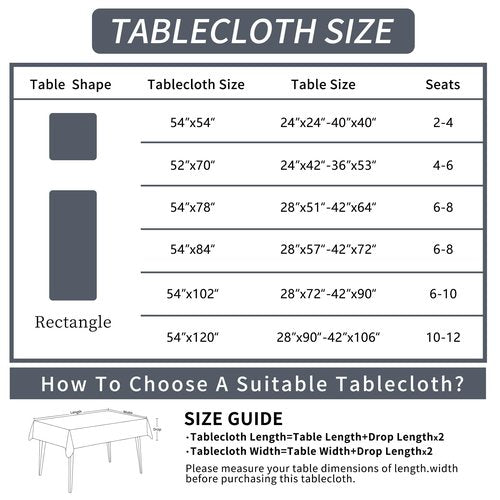 HOMOHEINI Rectangle Table Cloth,100% Waterproof Tablecloth Oil Proof Spill Proof Vinyl Table Cloth, Wipe Clean Plastic Table Cover for Dining, Camping, Indoor and Outdoor 52" x 70",Leaves