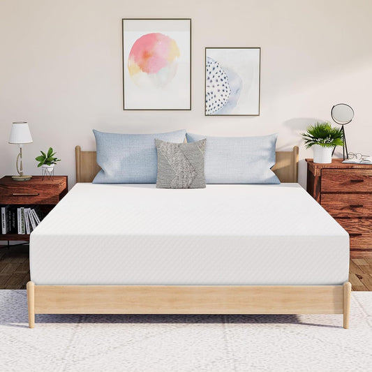 Neo Sleep King Cooling Gel Memory Foam Mattress - Medium Firm Pressure Relief | CertiPUR-US Certified, 10 Inch