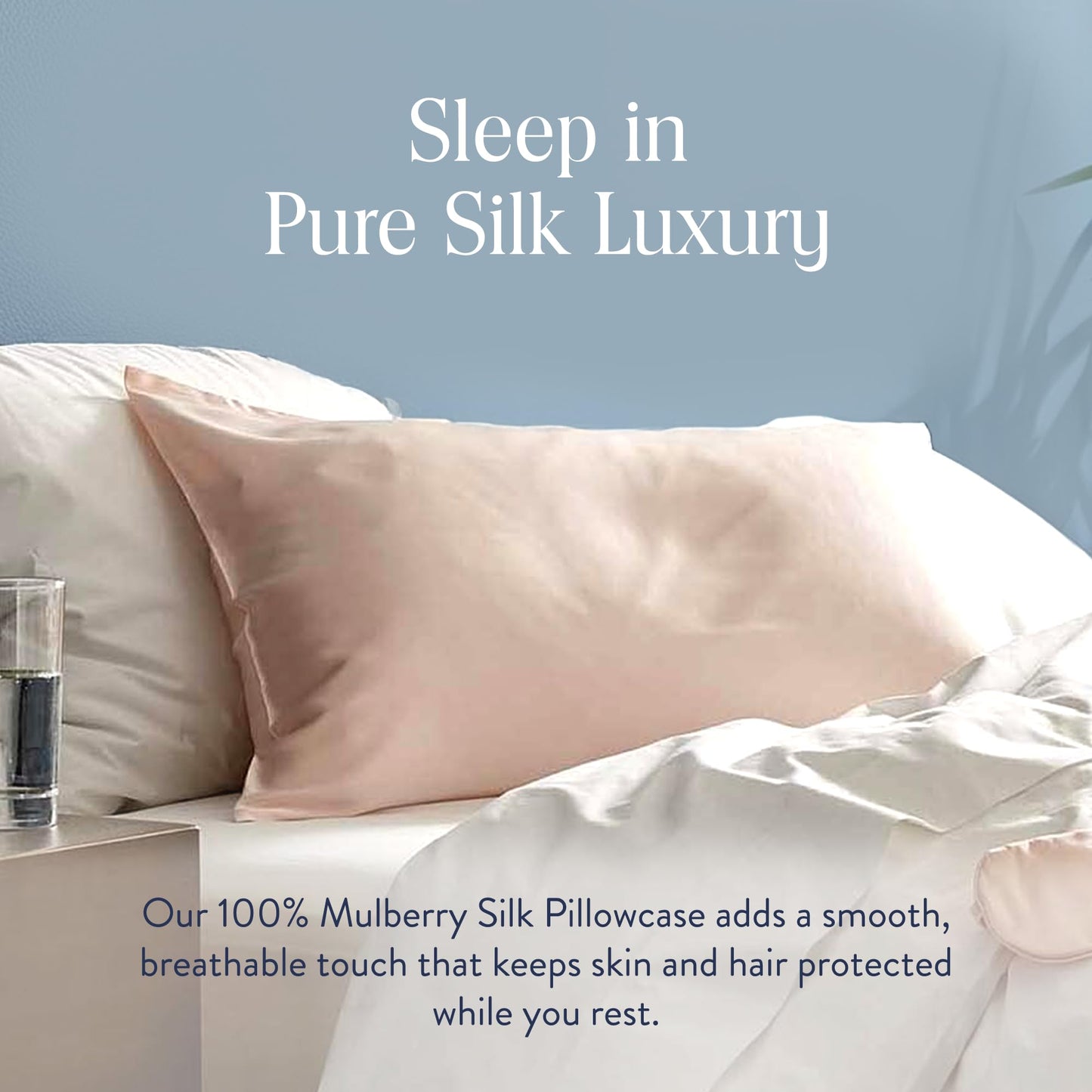 Brooklinen Mulberry Silk Pillowcase – 100% Pure Silk Pillow Case, Soft & Durable, Anti-Friction Comfort, Hight Quality Smooth Texture – Machine Washable & Breathable – Standard Size (Blush)