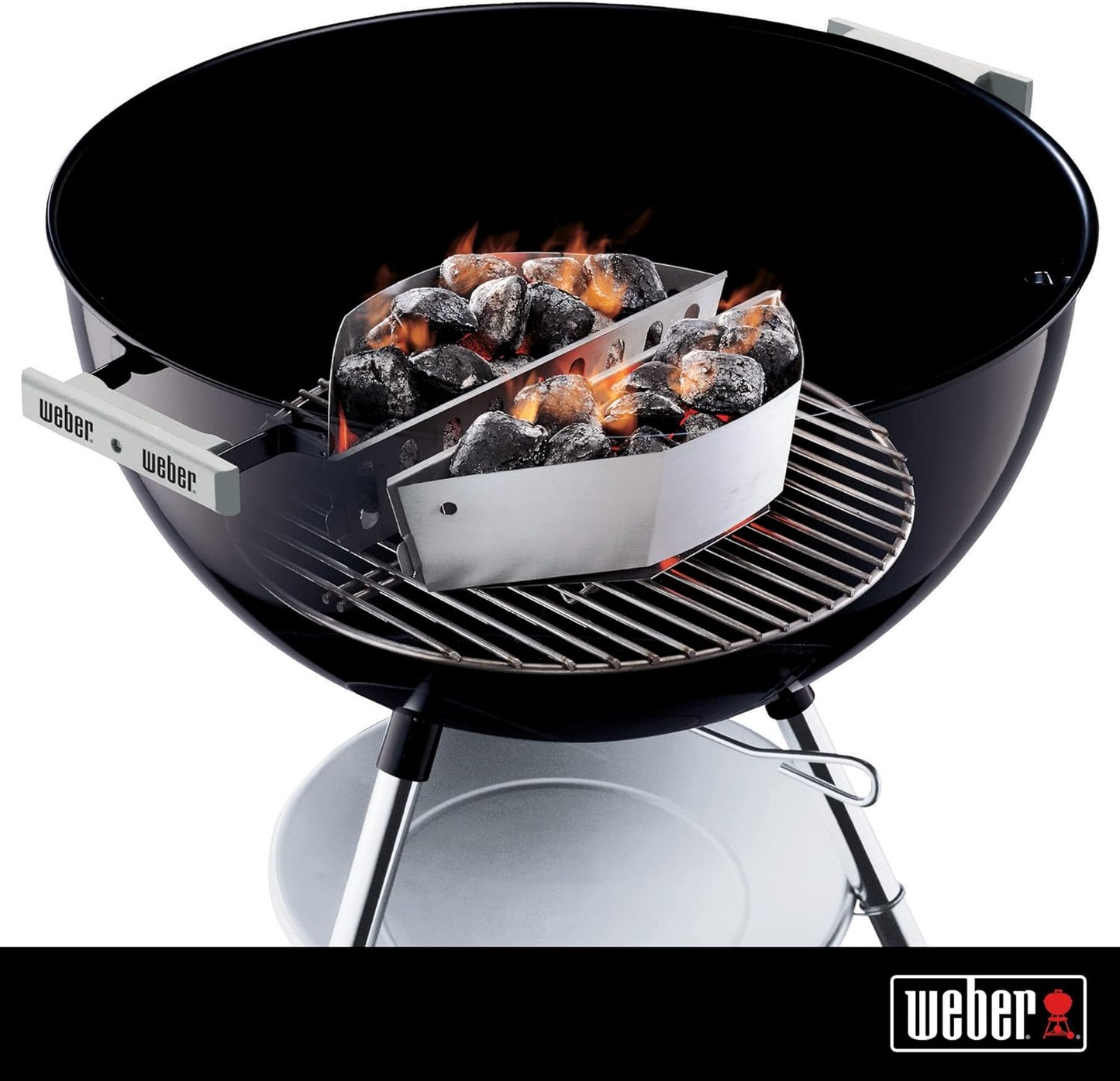 Weber Char-Basket Charcoal Briquet Holders - Set of 2 Corrosion-Resistant Fuel Baskets for 18" Grills