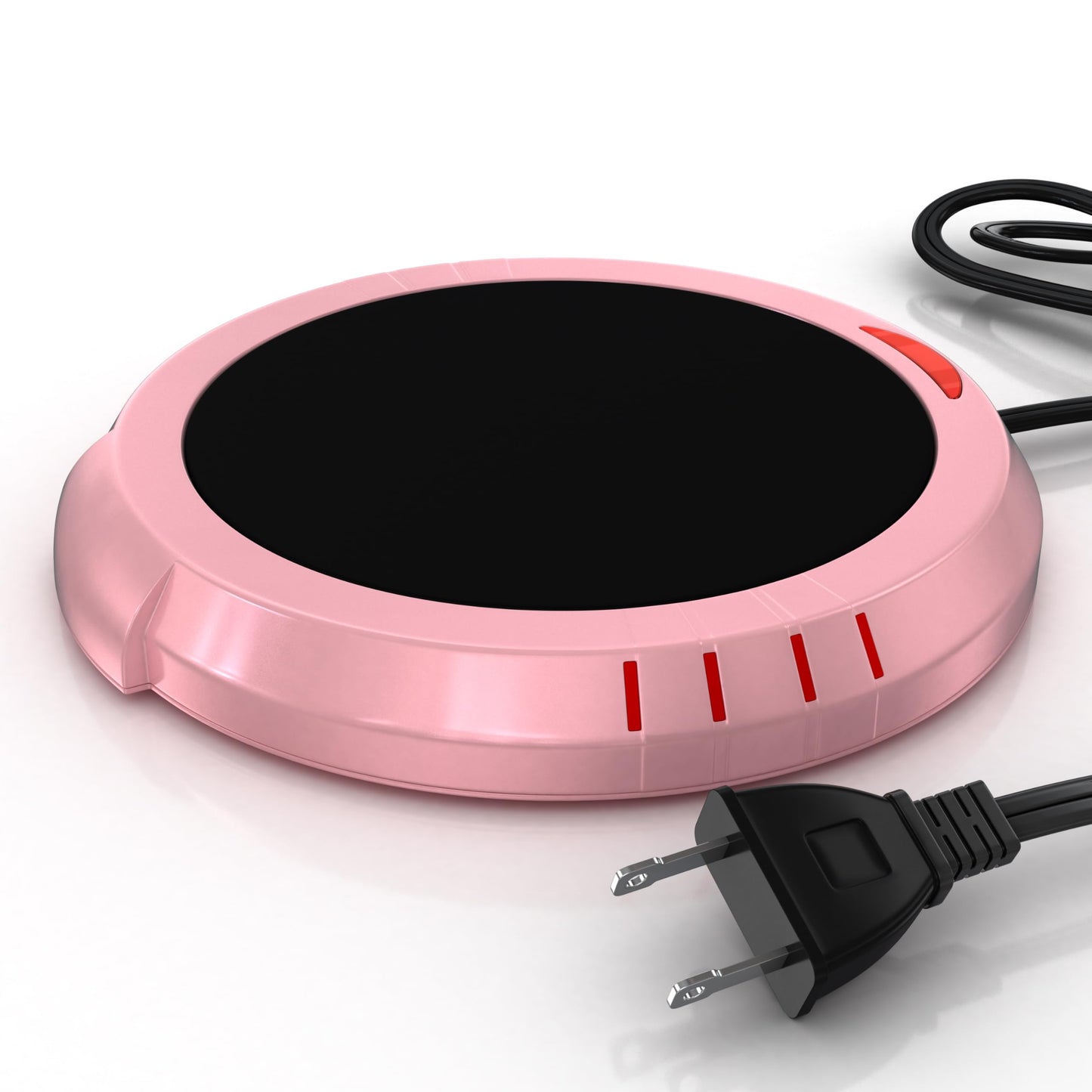 Large Candle Warmer Plate Safely Releases Scents Without a Flame - Used as Candle Jar Warmer, Coffee Warmer, Mug Warmer, Cup Warmer, Tea Warmer Desk in Your Home & Office, 1 Pack, Pink