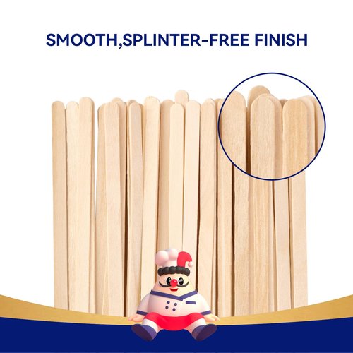 JOLLY CHEF 1000 Count Wood Coffee Stirrers, 7 inch Birch Coffee Stir Sticks, Wooden Sticks for Coffee, Tea and Beverage