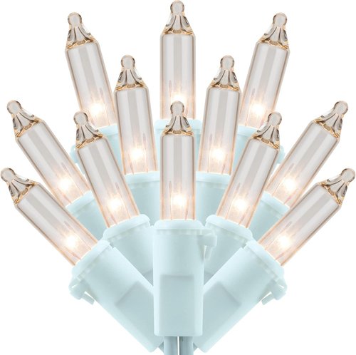 Clear Christmas Lights - 200 Count Holiday String Lights | 2 Strands of 100 ft White Wire, UL Listed