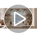 AYTTBIS Christmas Green Leaves Valances 2 Pack 54x18in (Green Leaves) rod-pocket
