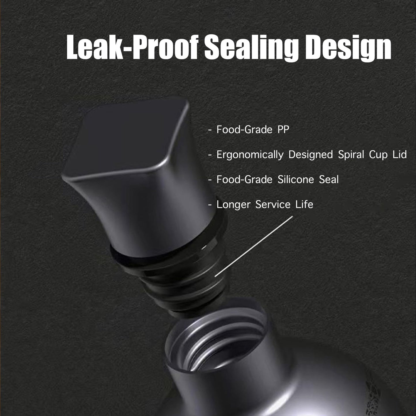 nurdewn Stainless Steel Gourd Water Bottle 16.9oz Insulated Drinking Gourd Bottle for Black Myth Wukong Fans, Vintage Style Leak-Proof Water Jug with Strap, 316 Steel Hot & Cold Flask (Black)