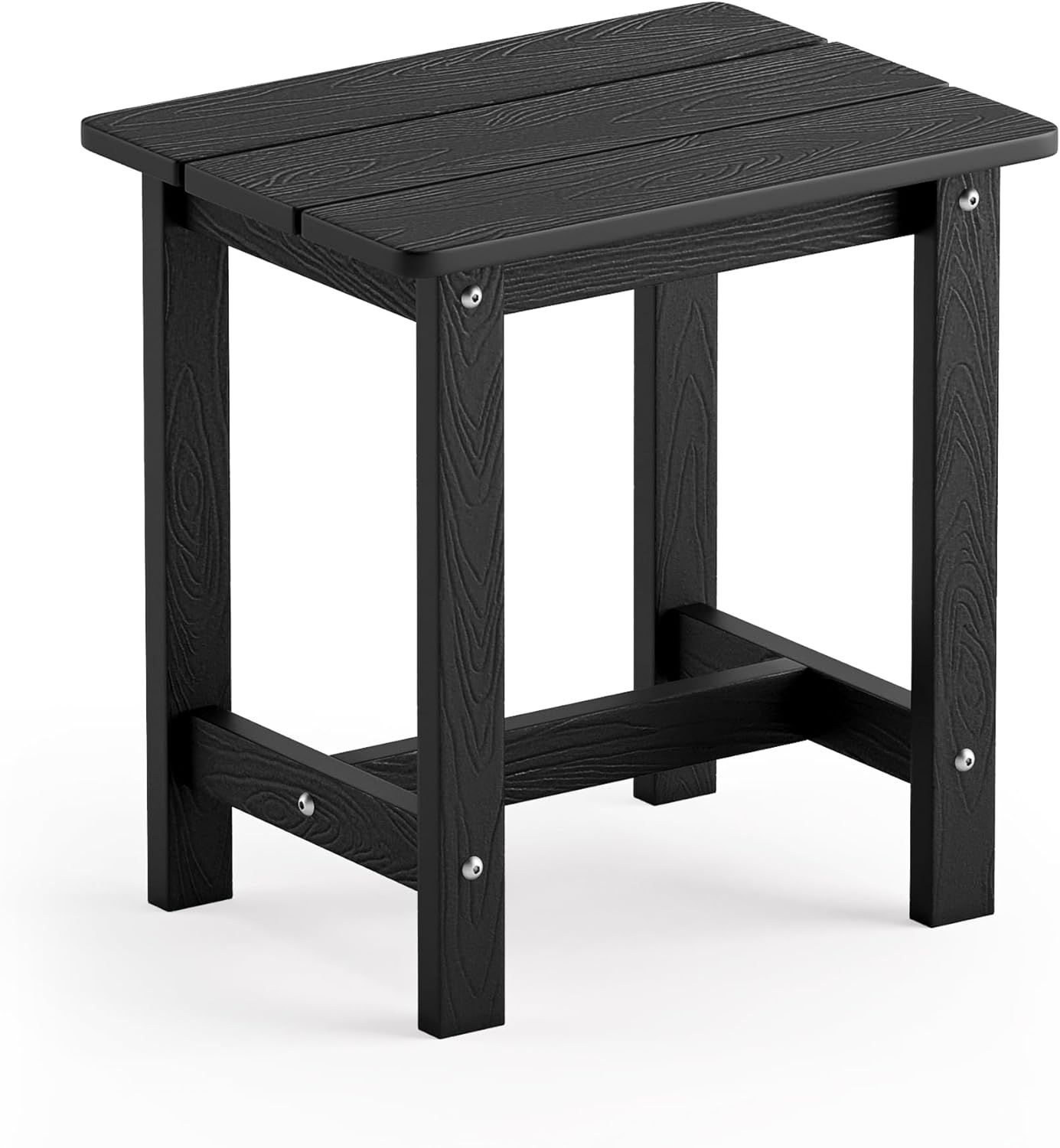 LUE BONA Outdoor Side Table - Weather Resistant HDPS Adirondack Design | Black, Easy Maintenance for Patio & Pool