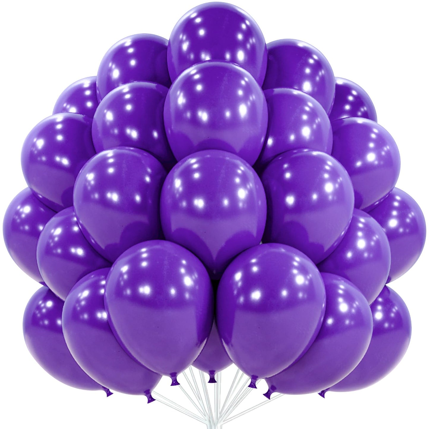 PartyWoo Dark Purple Balloons 101pcs 12 Inch Royal Purple Latex Helium Balloons for Birthday Baby Shower Graduation Anniversary Bachelorette Princess Butterfly Themed Party Decorations Purple-Y16