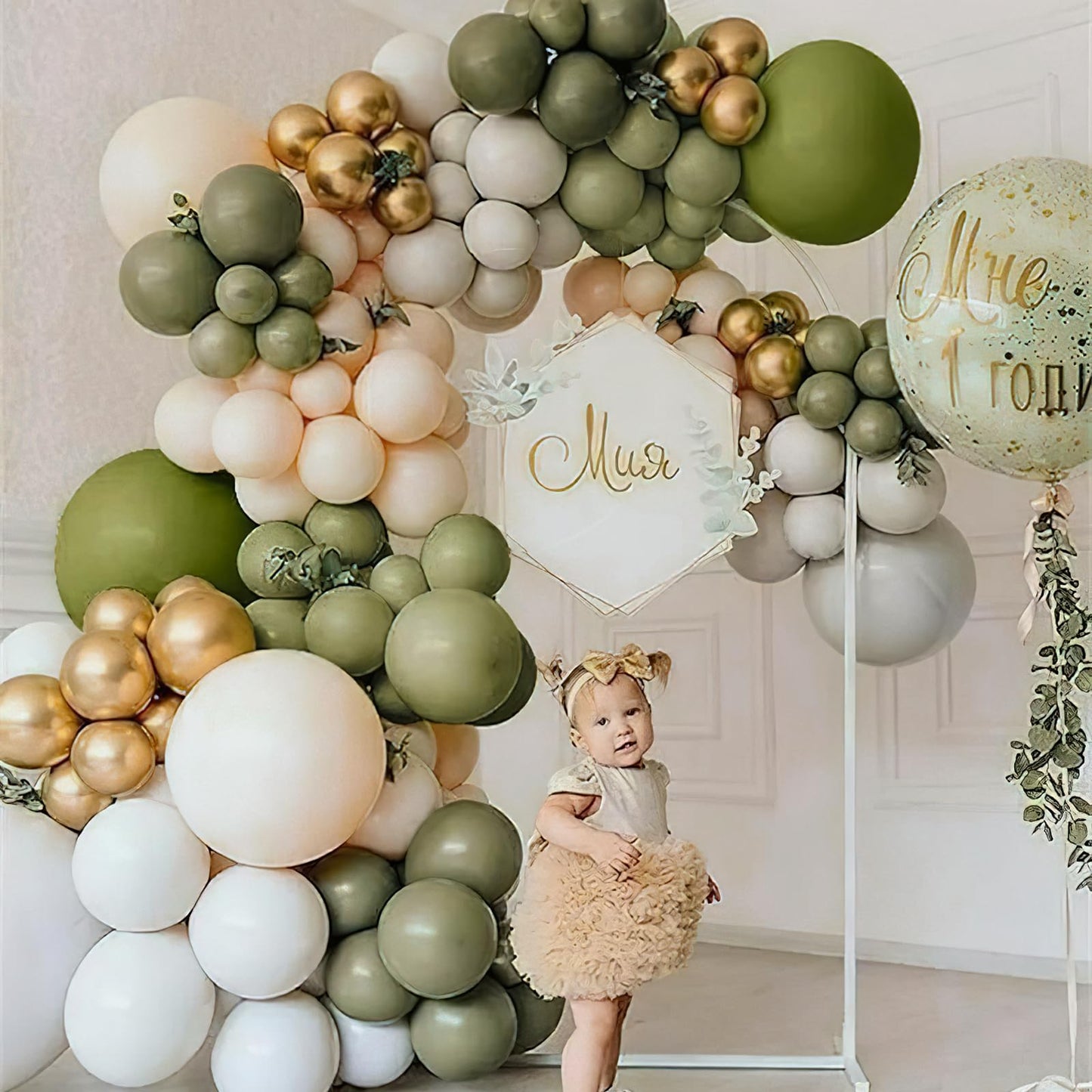 PartyWoo Sage Green Balloons 100pcs Different Sizes of 18 12 10 5 Inch Olive Boho Green Latex Balloon Arch Kit for Wedding Birthday Dinosaur Jungle Golf Football Theme Party Decorations Green-F11