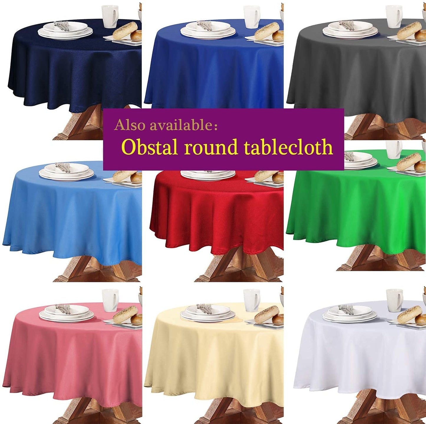 Obstal Rectangle Table Cloth, Oil-Proof Spill-Proof and Water Resistance Microfiber Tablecloth, Decorative Fabric Table Cover for Outdoor and Indoor Use (Navy Blue, 60 x 84 Inch)