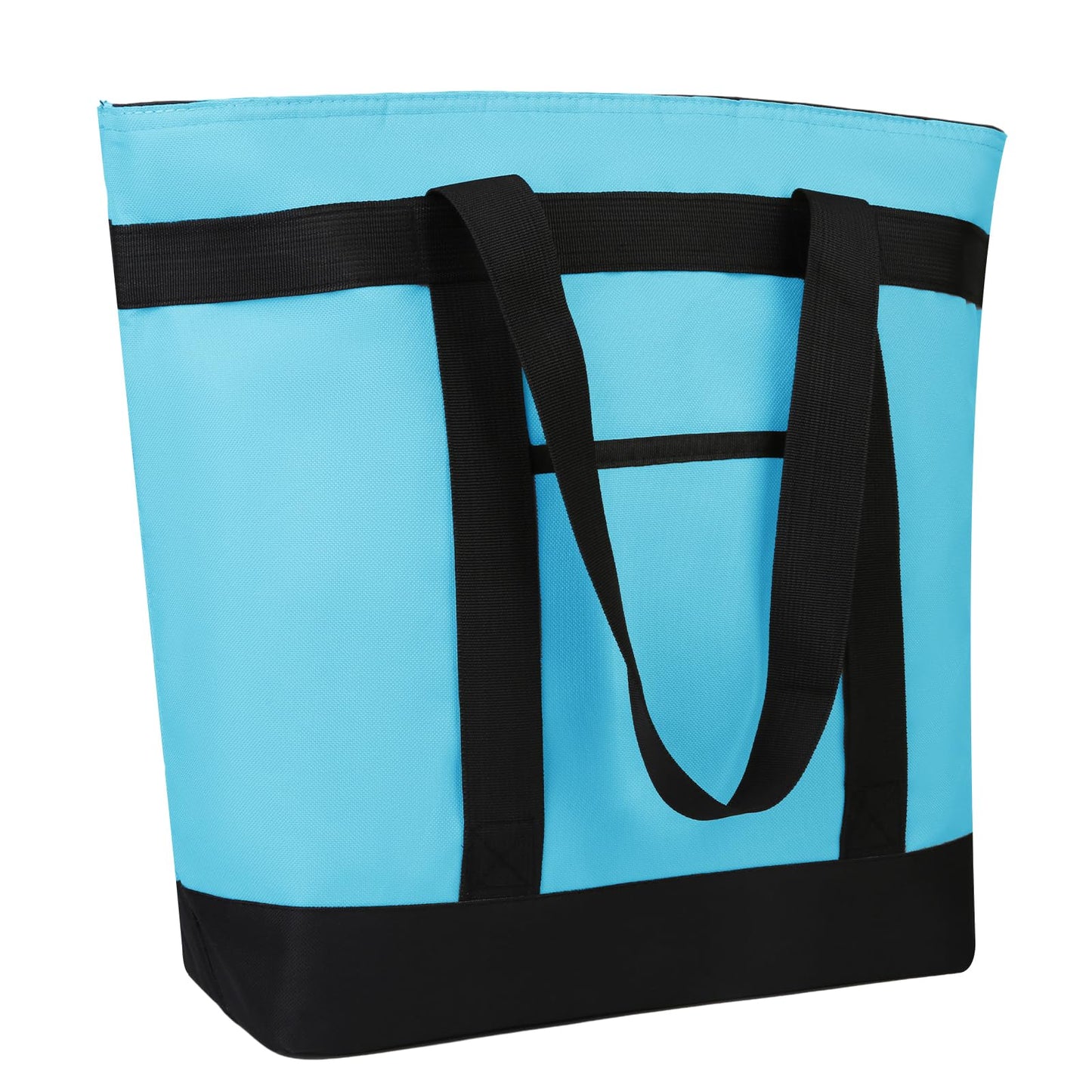 CIVJET 2Pk Insulated Reusable Tote Bag for Grocery Shopping for Women, Pizza/Food Delivery Bag to Keep Food Cold/Hot for Professional Catering, Cooler bags for Travel/Beach/Picnic, Red