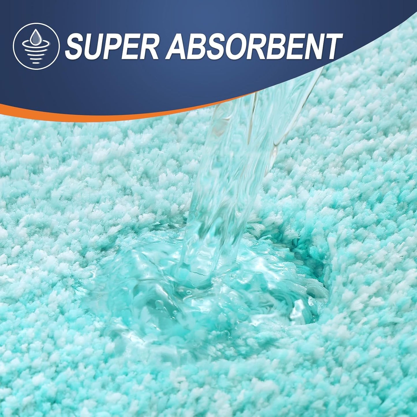 OLANLY Bathroom Runner Rug - Extra Soft Microfiber Mat | Quick Dry & Washable 59x20, Teal