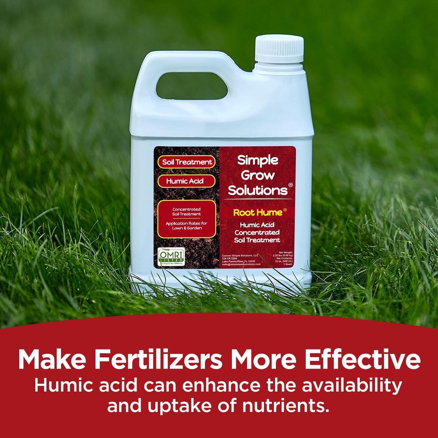 Root Hume by Simple Grow Solutions - Organic Soil Conditioner for Healthy Plants & Lawns | Concentrated Liquid Nutrient Enhancer