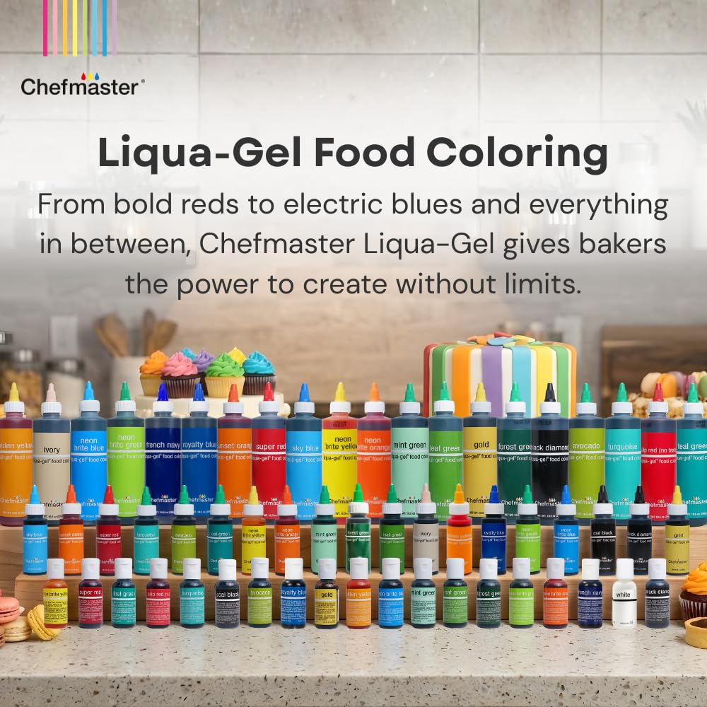 Chefmaster Liquid Whitener Liqua -Gel Food Coloring | Brighter Whites & Pastels | Professional-Grade Dye | Fade-Resistant