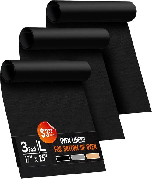 Heavy Duty Oven Liners by [Brand Name] - Non-Stick, Reusable Mats for Electric & Gas Ovens | 17x25 Inches, BPA & PFOA Free, Dishwasher Safe