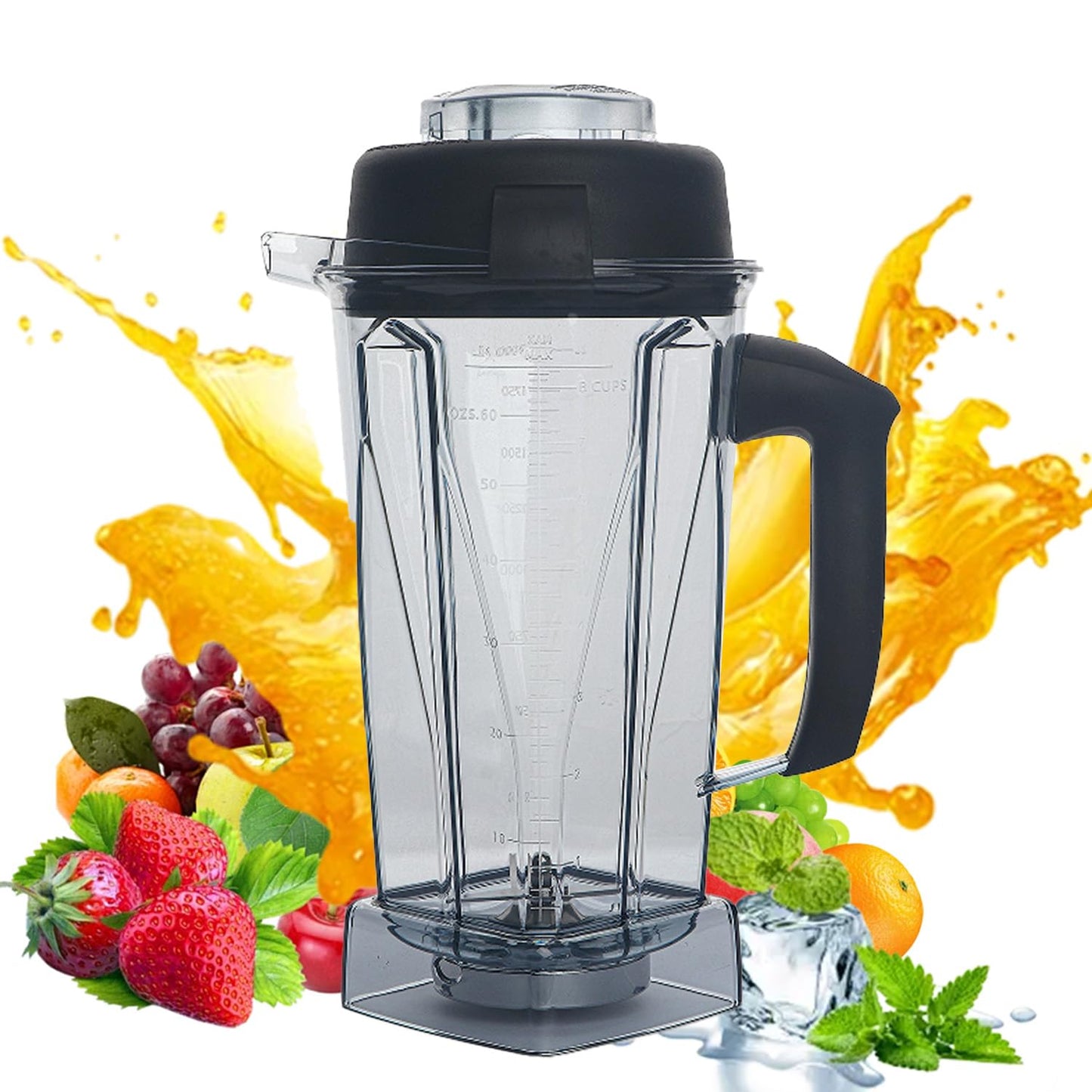 Blender Pitcher 64oz,Replace for Accessories 5200 5000 6500 7500 Pro500 750 Classic/Explorian/Commercial series Container Jar Cup