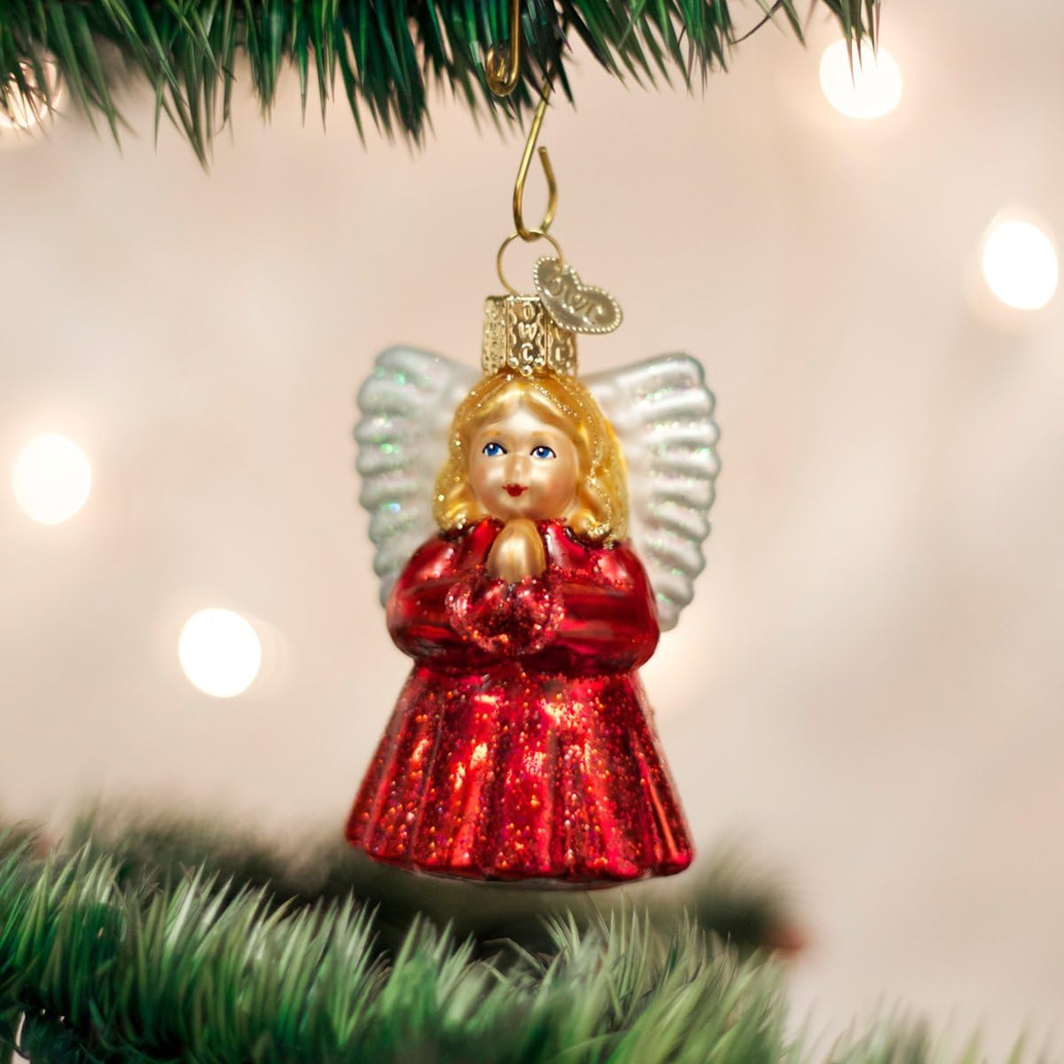 Baby Angel Glass Blown Ornament - Old World Christmas Tree Decor