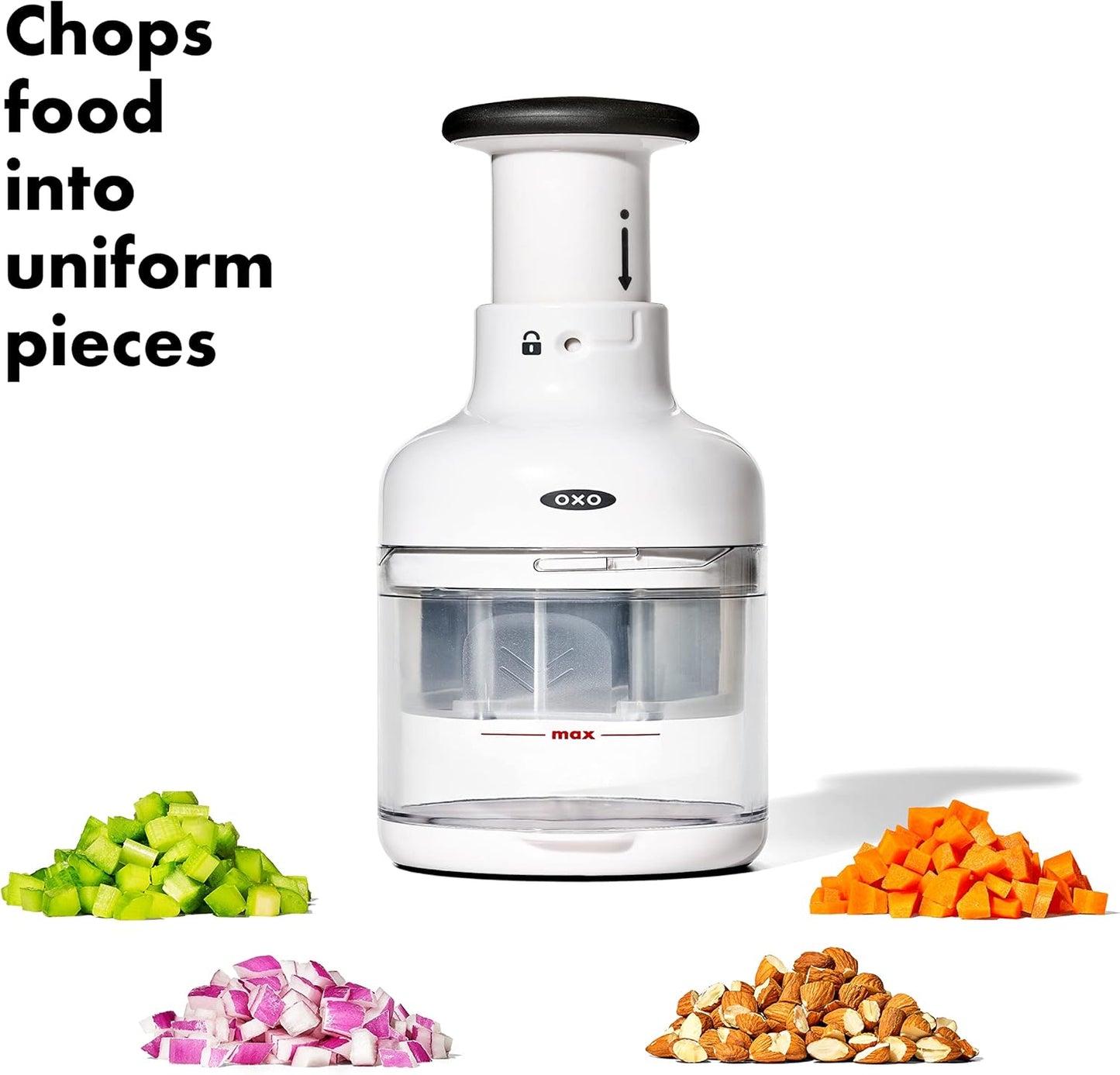 OXO Good Grips Vegetable Chopper - Effortless Dicing & Slicing | Compact Design for Easy Storage