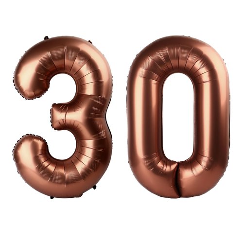 Dark Brown Number 30 Balloon 40 inch, Coffee Brown 30 Number Balloons, 30st Birthday Decorations, Chocolate 30 Year Old Women Men Party Supplies