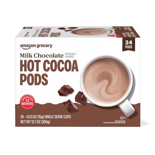 Happy Belly Hot Cocoa Pods - Rich Milk Chocolate Flavor | 24 Count Pack