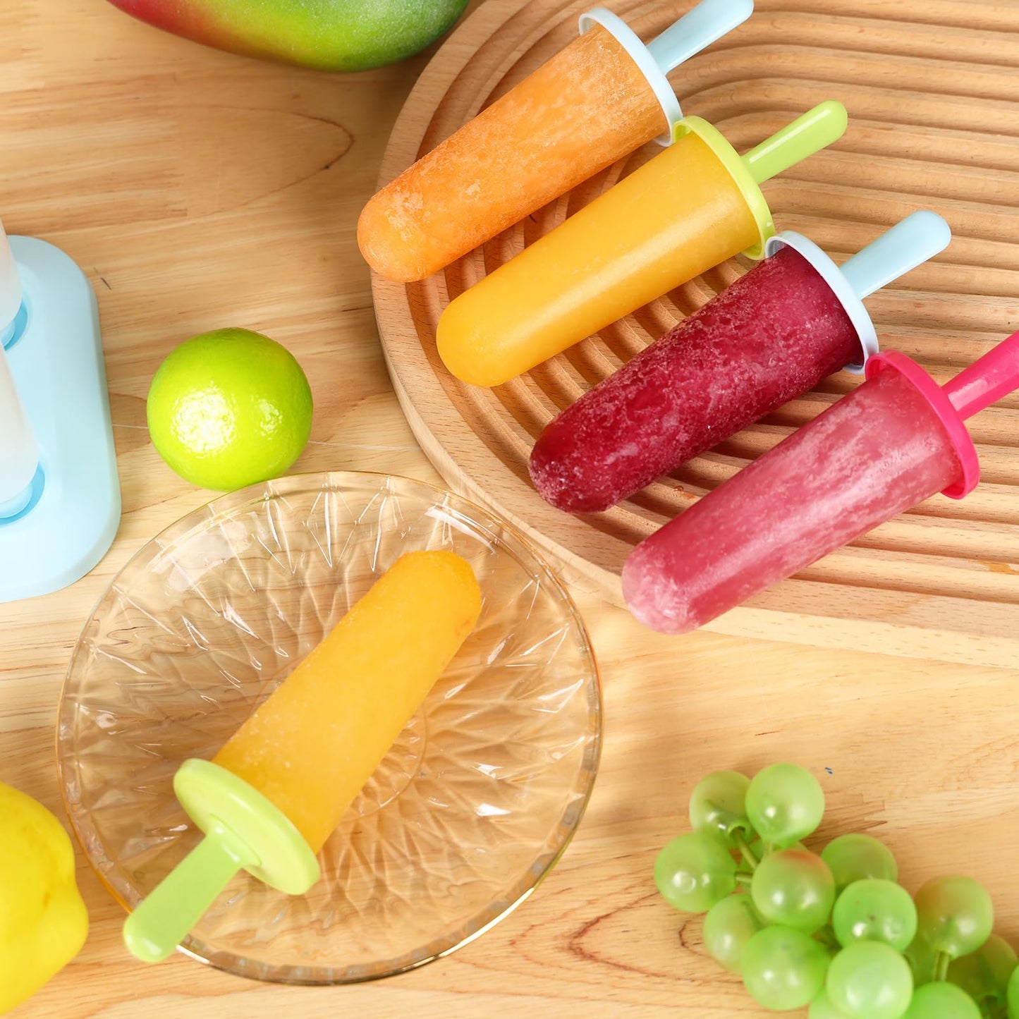Popsicle Molds 3 Sets Ice Pop Molds Ice Pop Maker with Funnel and Brush, 3 Colors, Reusable Easy Release Ice Pop Maker, Popsicle Mould Frozen Ice Popsicle Maker