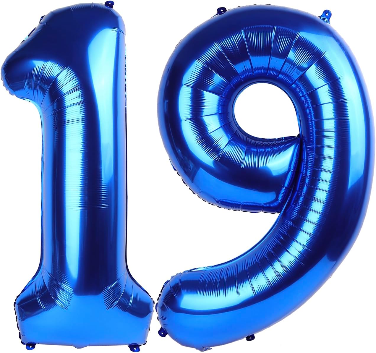 Number 19 Balloon by [Brand Name] - 40-Inch Navy Blue Birthday Decoration for 19th Celebration