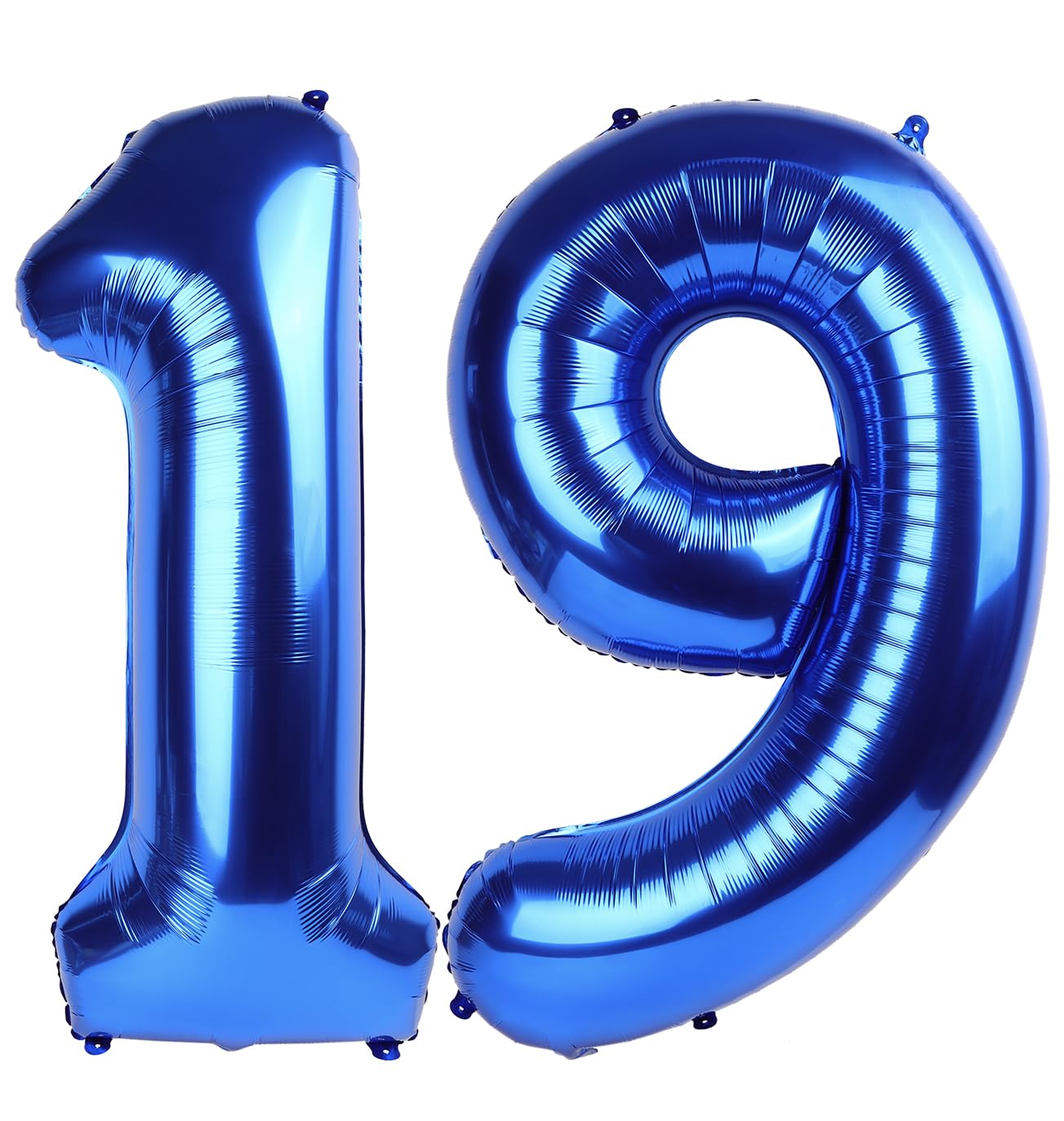 Navy Blue Number 19 Balloon 40 inch, 19 Number Balloons, 19th Navy Blue Birthday Decorations, 19 Year Old Girls Boys Blue Party Supplies