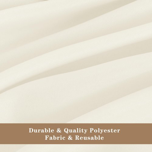 Fitable 6 Pack Ivory Round Table Clothes - 70 Inches in Diameter - Stain Resistant and Washable Tablecloths, Polyester Fabric Table Covers for Wedding, Party, Banquet, Gathering