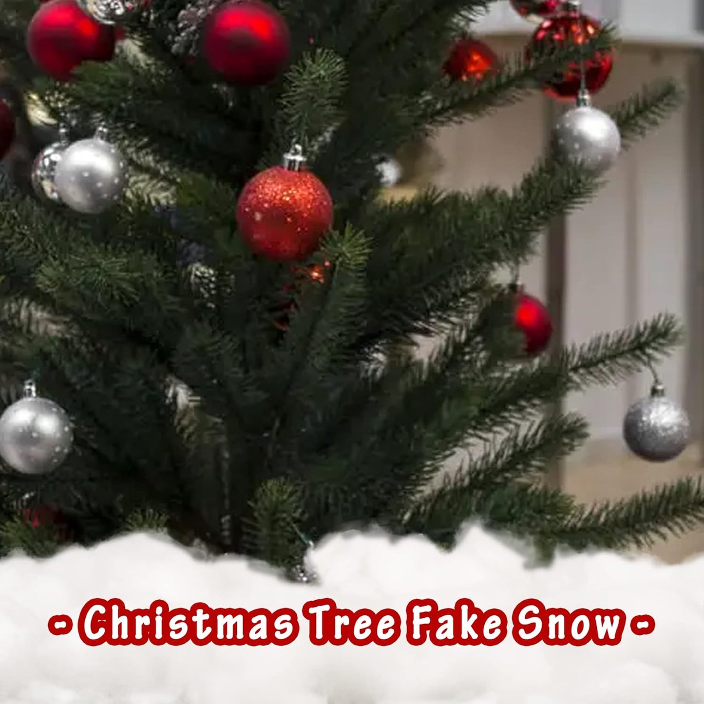 Skiennix Christmas Fake Snow Decor - 15oz Artificial Fluffy Snow for Winter Mantle & Holiday Displays