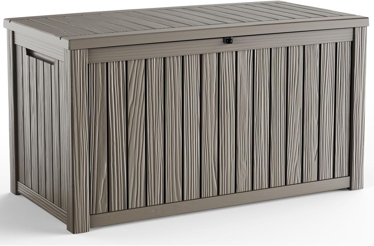 Skiennix 180 Gallon Outdoor Deck Box - Lockable Waterproof Storage for Garden Tools & Cushions | Grey