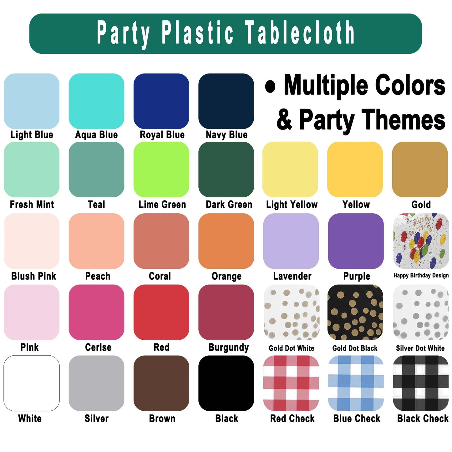 Red Plastic Tablecloths - 2 Pack Disposable Table Covers 54 x 108 Inch Bridal Shower, Party, Picnic, Birthday, Wedding, Banquet Use - PEVA Table Cloths 8 ft Rectangle