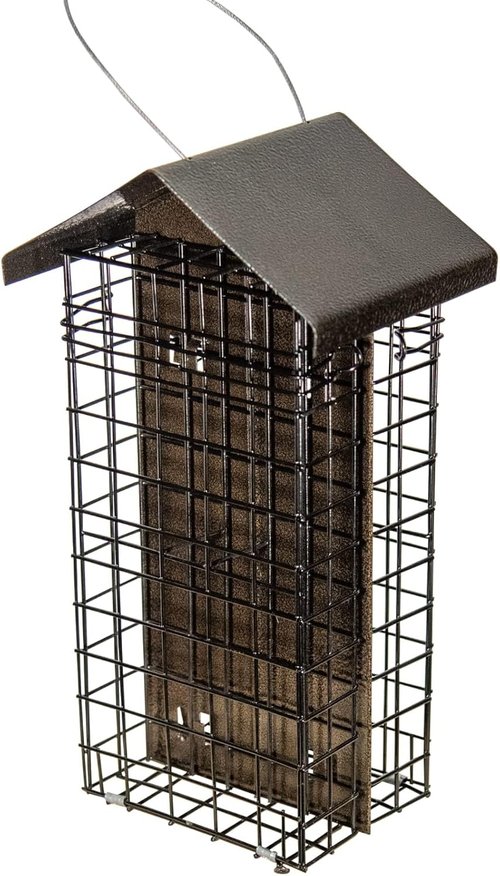 JCs Wildlife Metal Suet Cage - Durable Four Cake Design in Elegant Bronze Finish