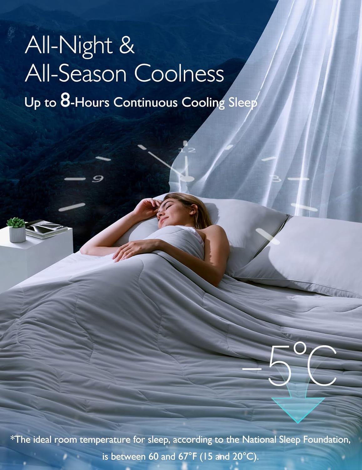 Momcozy Pregnancy Pillow - Cooling Comfort for Hot Sleepers | Soft and Supportive Design