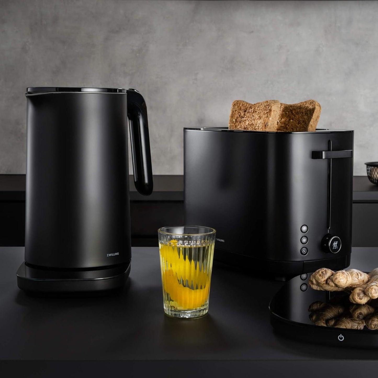 ZWILLING Enfinigy 2-Slice Toaster - Extra Wide 1.5" Slots for Bagels & Toast | Sleek Black Finish