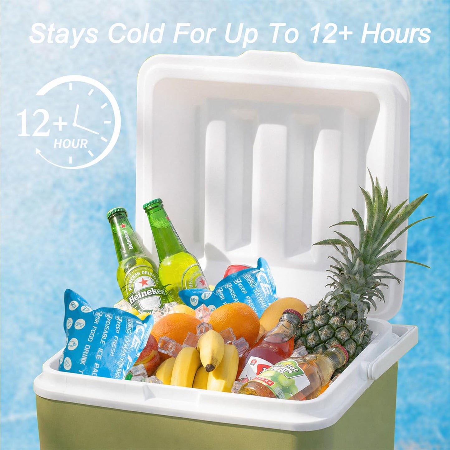 Lagincig 50PCS Ice Packs for Coolers Shipping Lunch Box - Cold Cooler Bag Long Lasting Reusable Ice Pack Gel Freezer Packs for Camping Beach Fishing Shipping Food